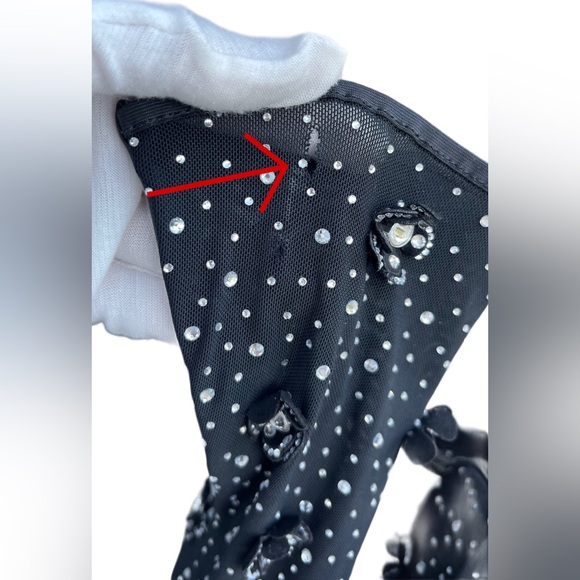 Azalea Wang Smarlowe Floral Appliqued Sheer Mesh Mid Calf Booties | Size 8 - Picture 10 of 14